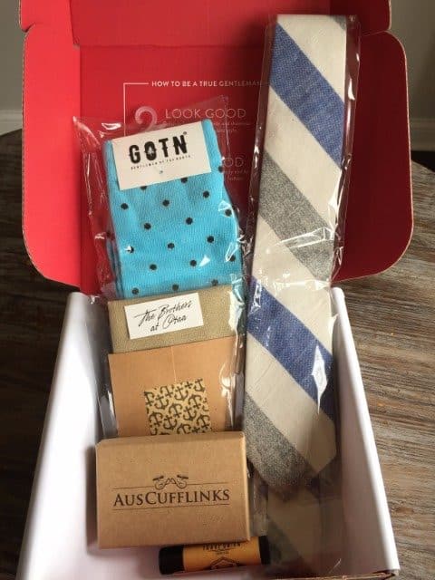 gentleman's box jan 2017 box contents